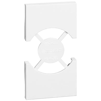 Bticino KW03 Cover bianca a 2 moduli per presa standard Italia e Germania P40, copertura tappo serie civile Living Now per articoli KW4140A16 - KW4140A16F