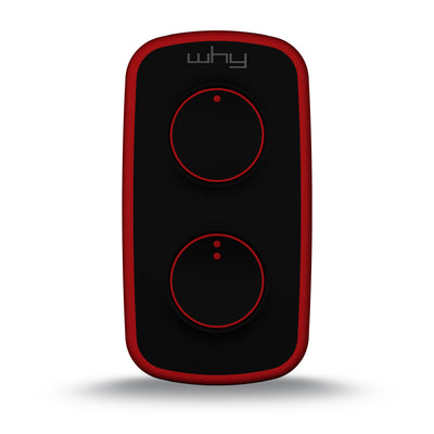 WHY EVO NOA MINI Vulcan Red Radiocomando Multifrequenza da 280 a 868 MHz Apricancello Rolling Code Codice Fisso Autoapprendente 4 in 1 Telecomando Garage Cancello Programmabile Ergonomico Lungo Raggio