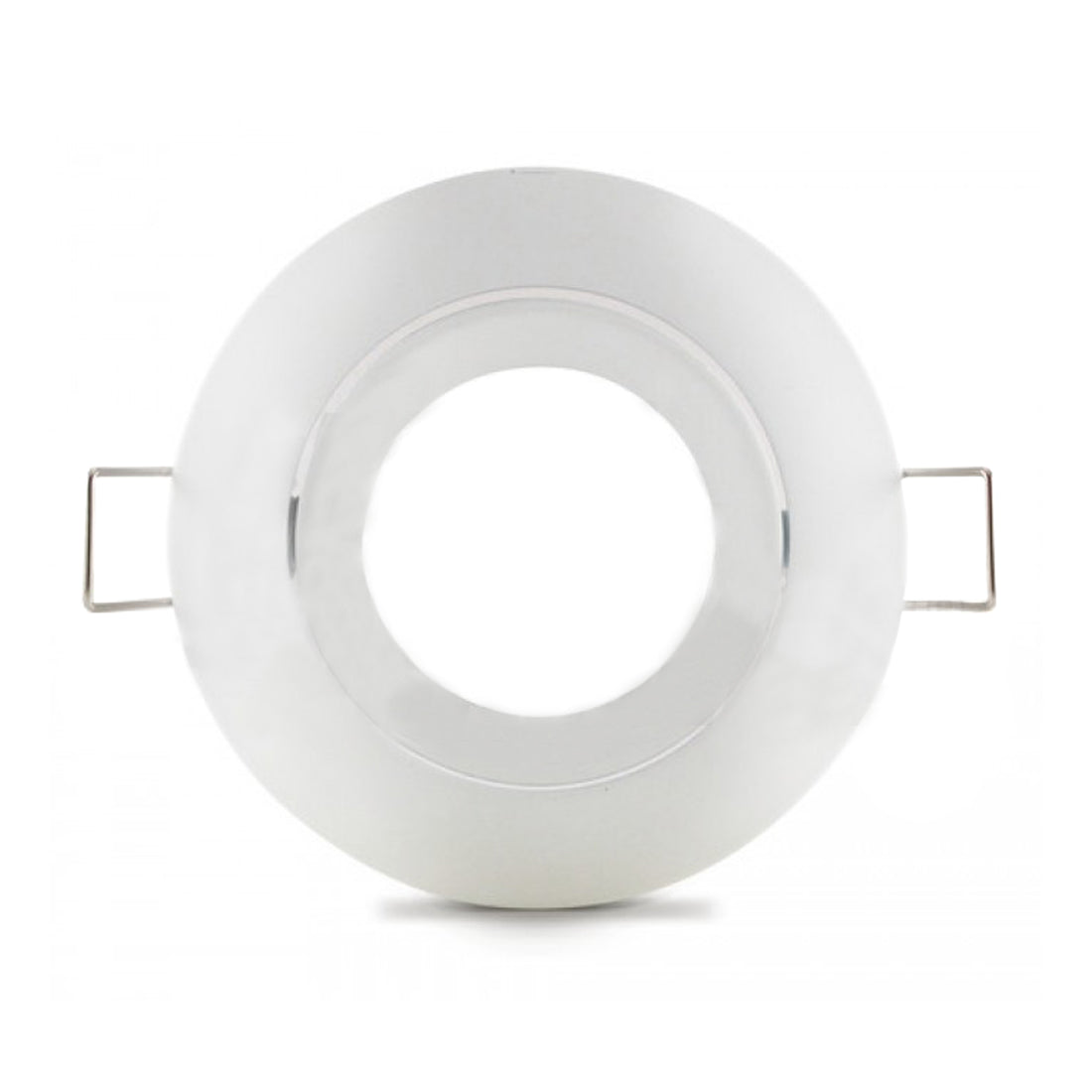 Alpha Elettronica Supporto bianco per lampada led, ghiera orientabile, attacco GU10, Ø83mm, supporto per lampadina