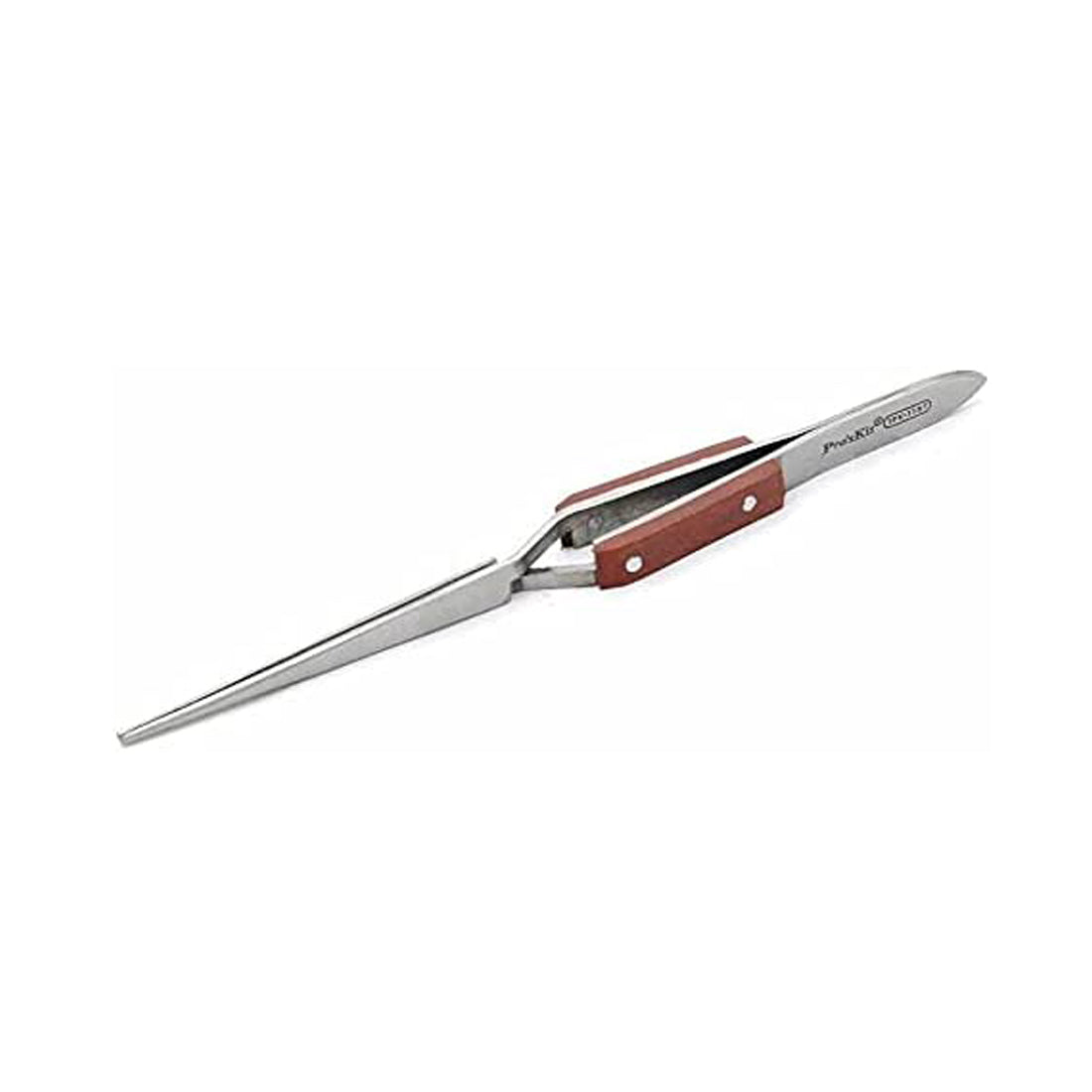 Pro'Skit Cross Leg Welding Tweezers, Stainless Steel Curved Retaining Pliers