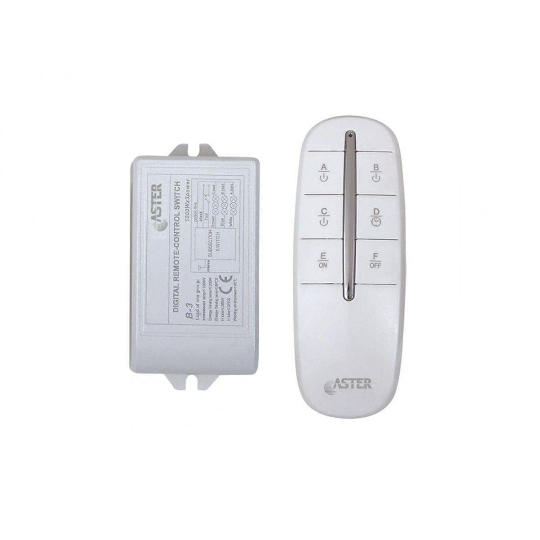 Sice Interruttore elettronico radiocontrollato 4 vie con telecomando, carico max 4 x 300, 1000W, 4799010