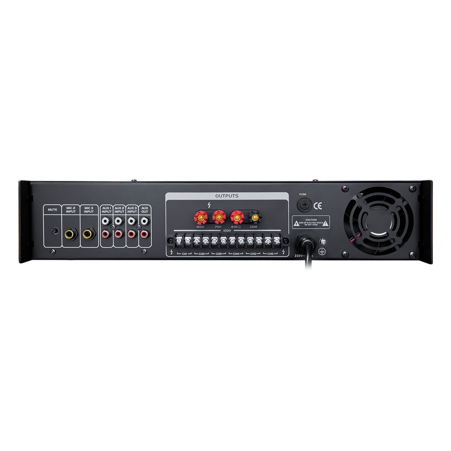 GBC Professional Amplifier, Integrated Audio Amplifier, 180W 6-Zone with MP3, Mic and Aux Inputs