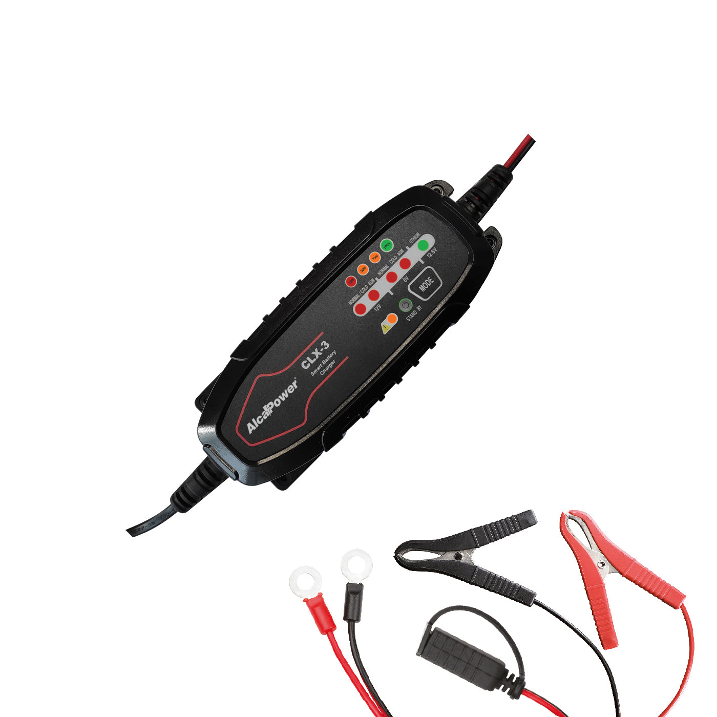 Alcapower Caricabatteria Switching Auto 1.5A 6/12V, caricabatterie auto, caricatore auto