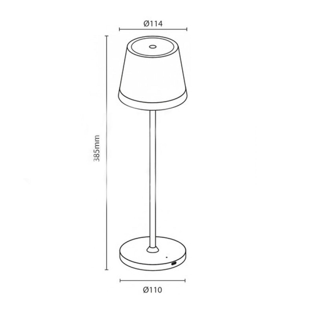 Jolight Wireless LED Table Lamp, Dimmable LED Desk Lamp, Soft Touch Switch with Warm Light, for Indoor and Outdoor Use, Rechargeable