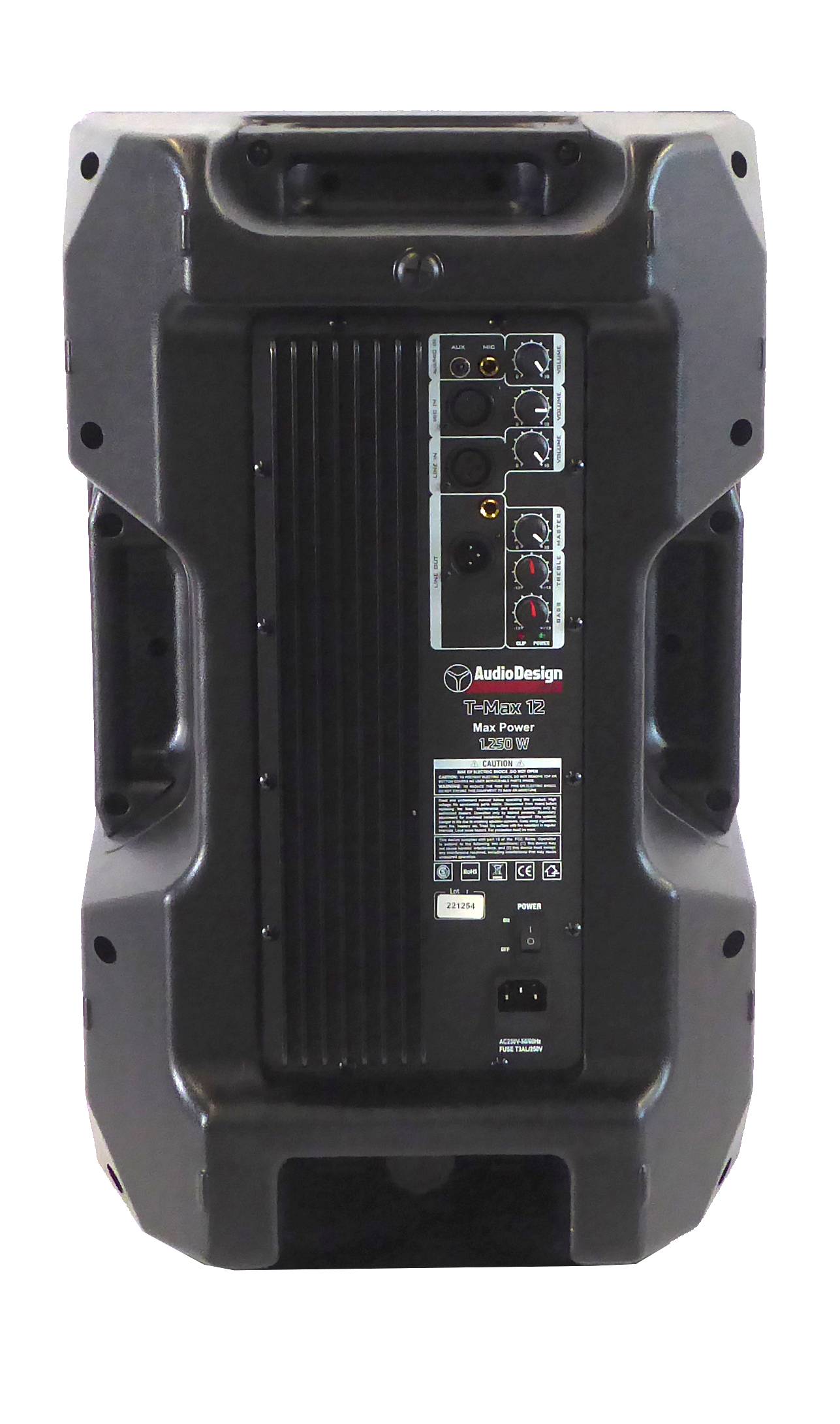 AudioDesign Pro T-MAX12 Enceinte active 2 voies professionnelle, coffret avec woofer de 320 mm et puissance 1250W