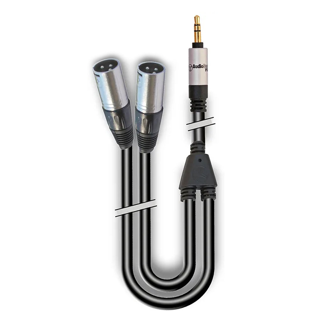 Audiodesign Pro X-Pro Line adapter cable, audio reducer cable 1 Jack 3.5 M Stereo <> 2 XLR 3M, 6 meters