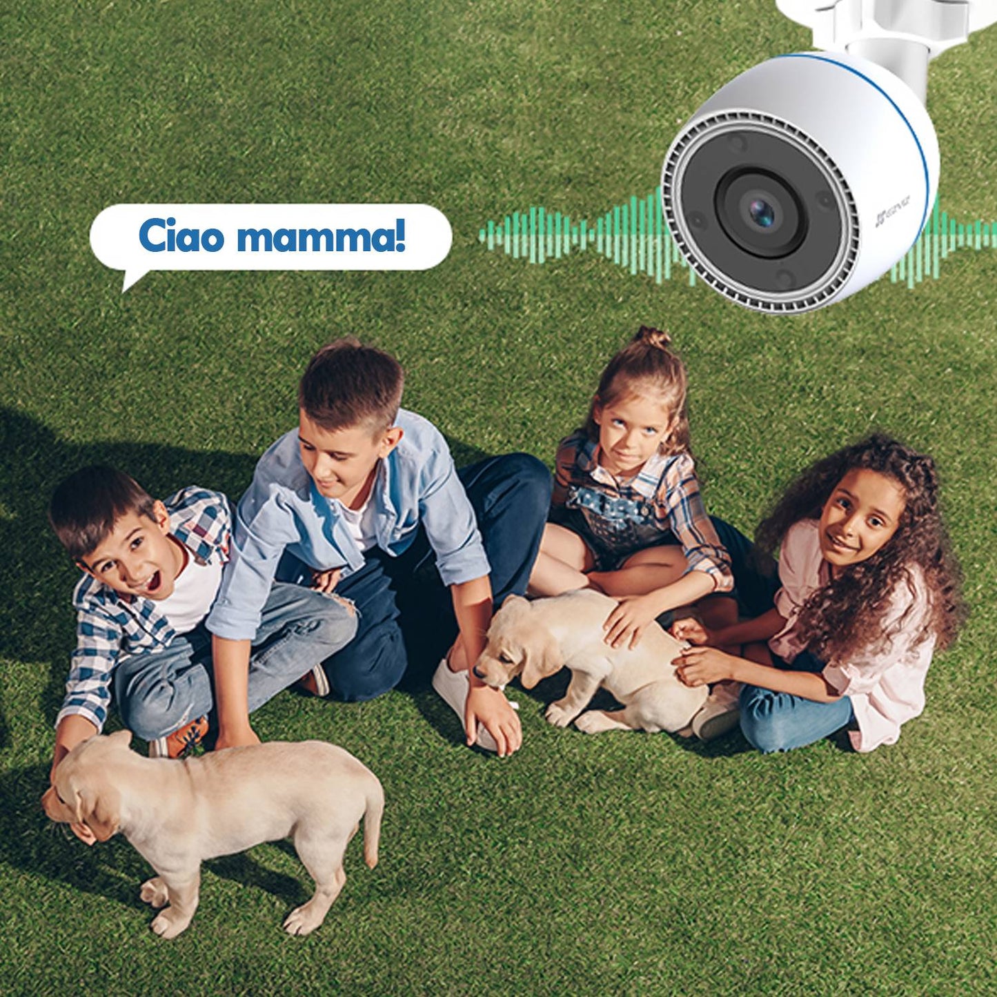 Ezviz C3TN Color Telecamera di di videosorveglianza Wi-Fi, Smart Home camera 1080p, visione notturna a colori, impermeabile