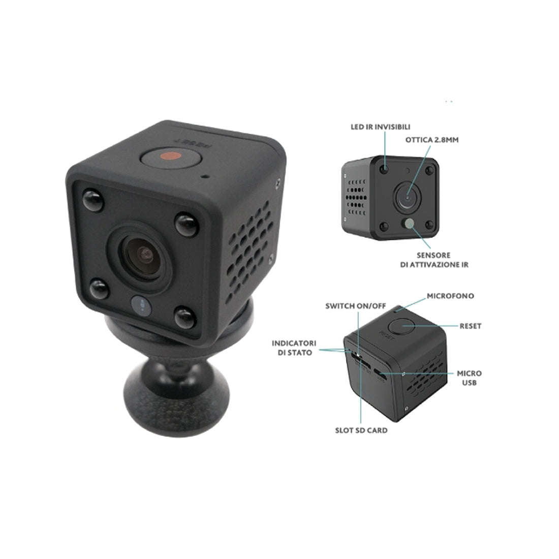 iSnatch Mini telecamera Wi-Fi da interni HD 720P
