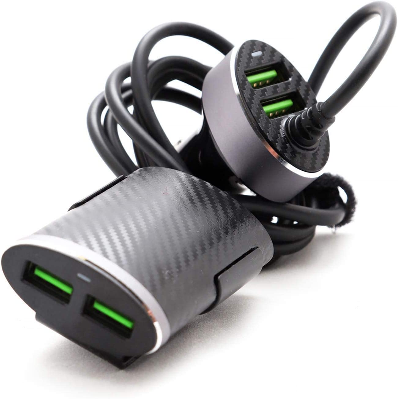 Ldnio Car Charger with 4 USB Output, 25.5W Universal Car Charger with Rear Passenger Extender