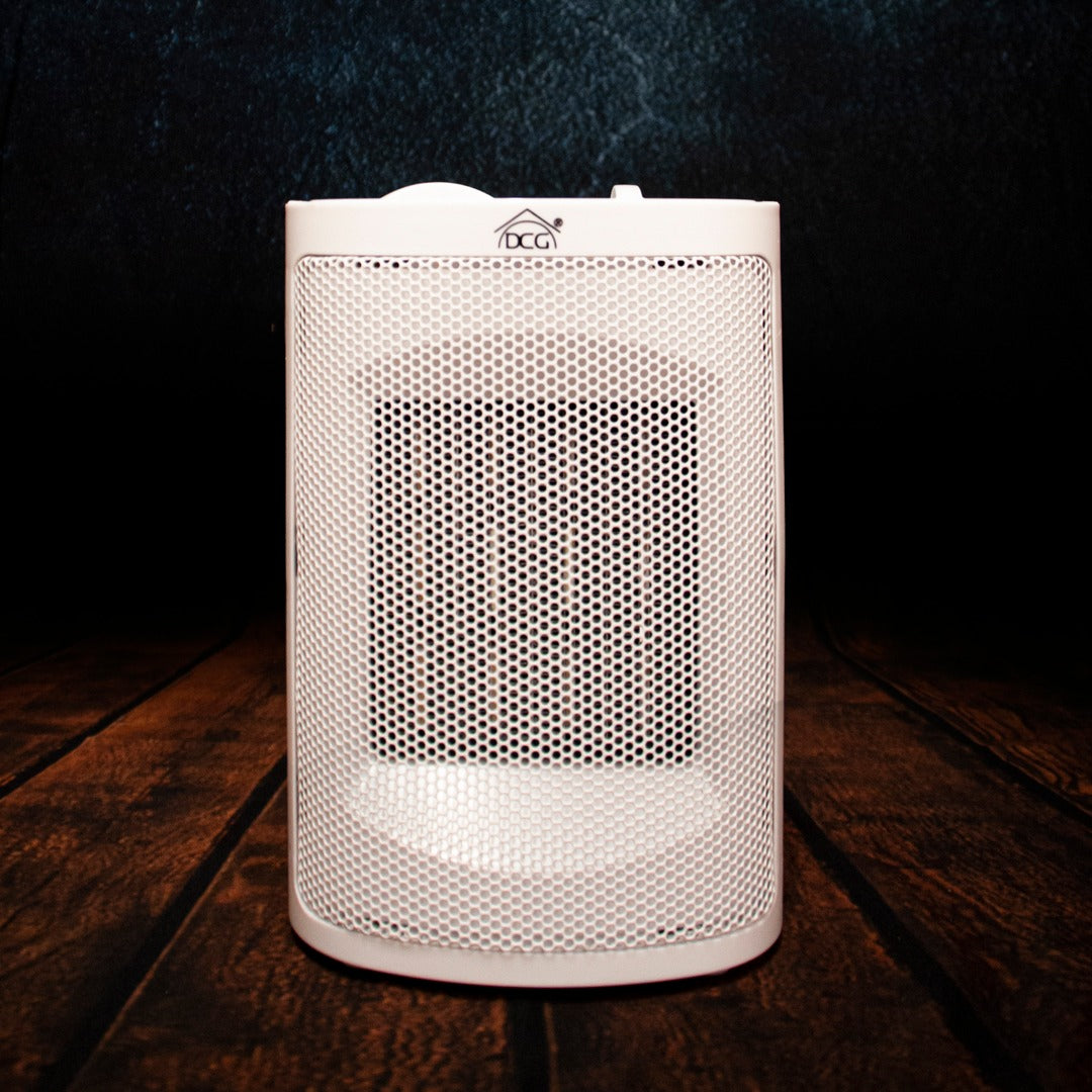 DCG Poêle avec éléments chauffants en céramique, design élégant, résistance électrique avec thermostat réglable