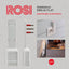 Rosi Emilia Flat Set da 2 Adattatore ultra piatto 90° salva spazio con spina piccola 10A e presa 10A 2P+T, salvaspazio, sporgenza minima, spessore ridotto, ottimizzazione spazio, 1500W max, bianco