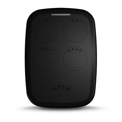 WHY EVO NOA Licorice Black Radiocomando Multifrequenza da 280 a 868 MHz Apricancello Rolling Code Codice Fisso Autoapprendente 4 in 1 Telecomando Garage Cancello Programmabile Ergonomico Lungo Raggio