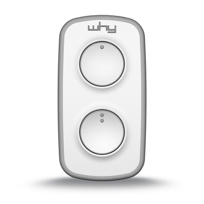 WHY EVO NOA MINI Pure Grey Radiocomando Multifrequenza da 280 a 868 MHz Apricancello Rolling Code Codice Fisso Autoapprendente 4 in 1 Telecomando Garage Cancello Programmabile Ergonomico Lungo Raggio