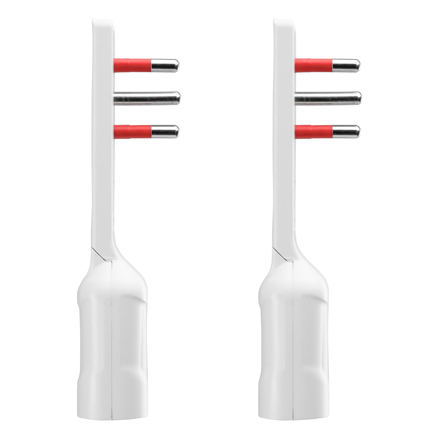 Rosi Emilia Flat Set da 2 Adattatore ultra piatto 90° salva spazio con spina grande 16A e presa 10/16A 2P+T, salvaspazio, sporgenza minima, spessore ridotto, ottimizzazione spazio, 1500W max, bianco