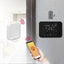 iSnatch Hey Thermo-Free Termostato smart wireless a batterie con display soft touch nero, completo di gateway per collegamento Wi-Fi e controllo remoto