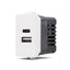 Mapam 533B Presa caricatore USB-A ed USB-C compatibile con Bticino serie Matix, presa a muro per sola ricarica, colore bianco
