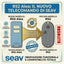 Seav RS2 Alea Telecomando apricancello ad ampio raggio 433.92MHz con 2 tasti, radiocomando a 2 canali, telecomando portone cancello garage saracinesca, trasmettitore rolling code, made in Italy