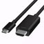 iSnatch Cavo adattatore da HDMI a USB-C per collegamento di Smartphone Tablet PC TV Monitor, connettori in Nichel placcati oro, risoluzione UHD 4K, cavo schermato da 2 metri, nero