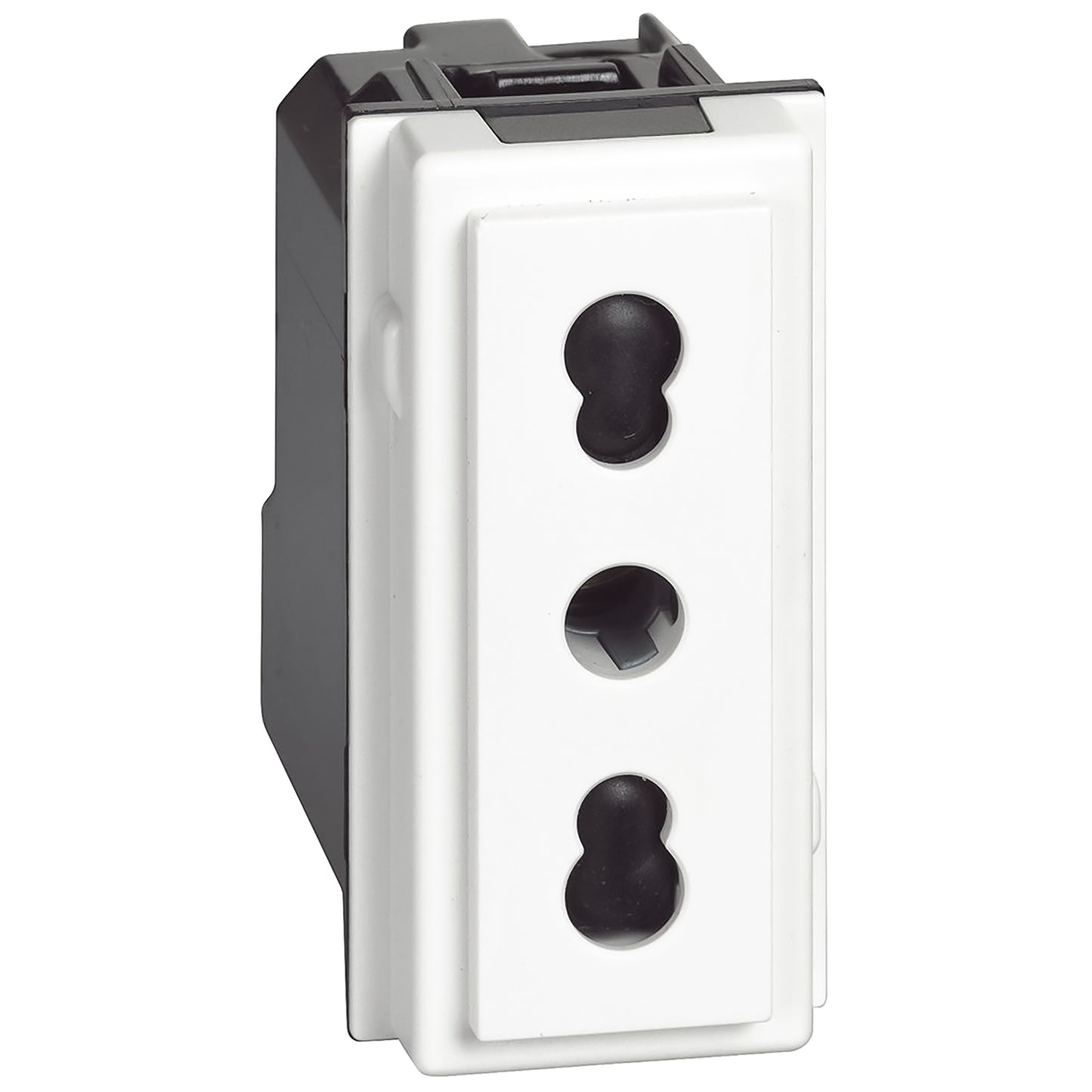 Bticino KW4180 Presa elettrica bipasso 2P+T 10/16A con alveoli protetti e schermati, 1 modulo, serie civile living now, bianco