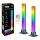 Twiny Rainbow Kit 2 Barre LED luminose RGB con cavo USB da 3 metri, lampada da scrivania dimmerabile con sensore musica, luce da tavolo gaming con telecomando, retroilluminazione per TV da gioco 50 LM