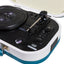 Trevi Giradischi Sally in valigia portatile in pelle sintetica bianco e blu MP3 USB Bluetooth con casse stereo integrate, supporta dischi 33, 45 e 78 giri