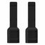 Rosi Emilia Flat Set da 2 Adattatore ultra piatto 90° salva spazio con spina grande 16A e presa 10/16A 2P+T, salvaspazio, sporgenza minima, spessore ridotto, ottimizzazione spazio, 1500W max, nero