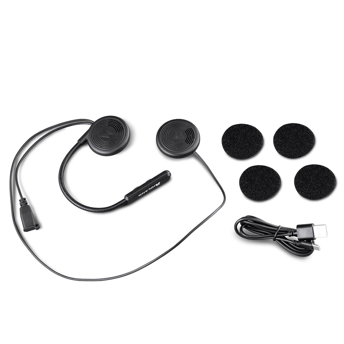 Midland Lokui K10 Cuffie auricolari Bluetooth per casco moto con microfono e riduzione del rumore, adatto a tutti i tipi di caschi, alternativa all' interfono