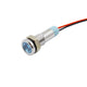 GBC Indicatore LED blu, indicatore luminoso in metallo, indicatore per pannello, luce di segnalazione, 220V, 7,6x20 mm
