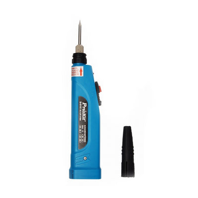 Pro'sKit Saldatore a batterie, dissaldatore portatile, riscaldamento in 12 secondi, temperatura max 450°, pistola per saldatura e dissaldatura, saldatore a stagno