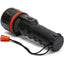 Velamp IRUB2LED Torcia Led potente, torcia in gomma con 3 Led, torcia elettrica con portata di 30 metri, 12 lumen, 205 x 73 ø mm