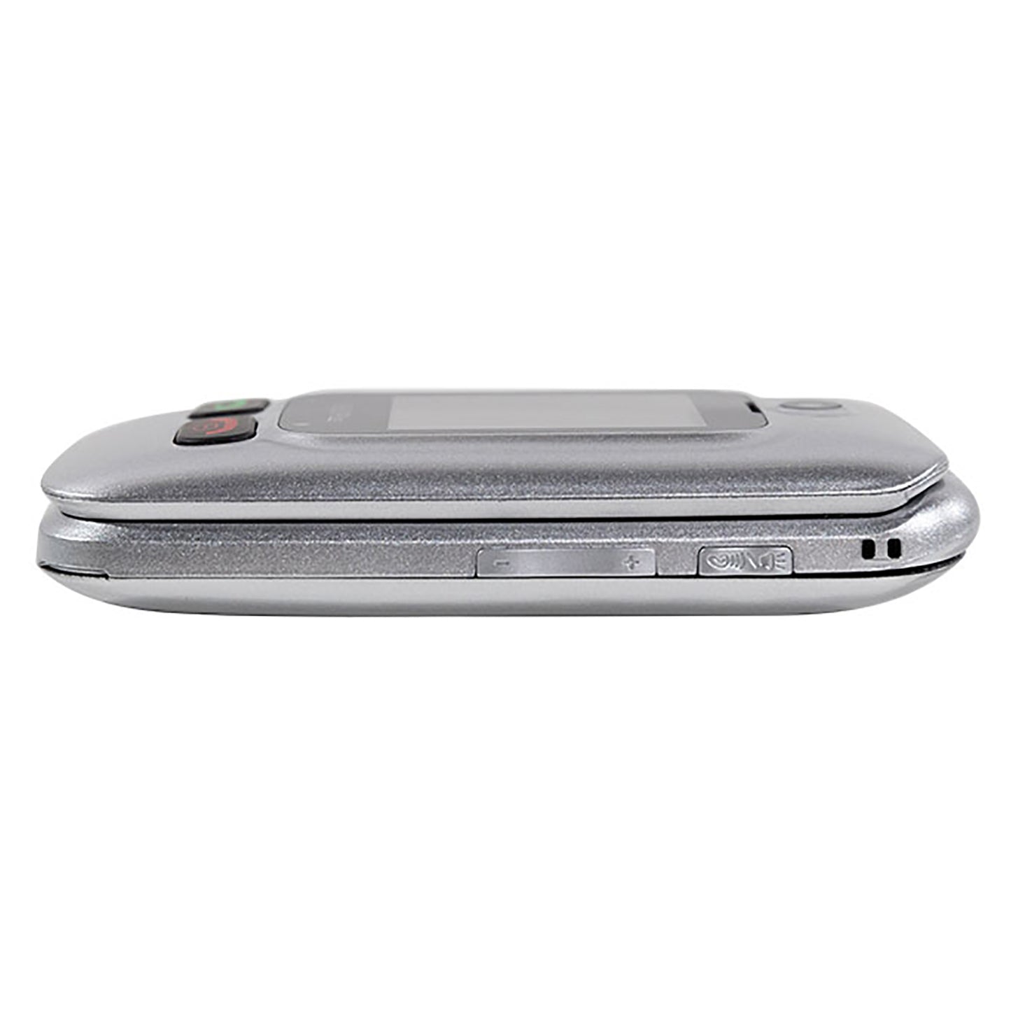 Trevi Flex Plus 55 Silver Telefono cellulare per anziani a conchiglia 4G con doppio display e base di ricarica, tasti grandi e funzione SOS, batteria lunga durata, grigio