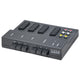 Commutatore audio video SCART+RCA con selettori, 3 prese SCART IN e una OUT, 2 ingressi RCA, centralina ciabatta switch box per dispositivi analogici, nero