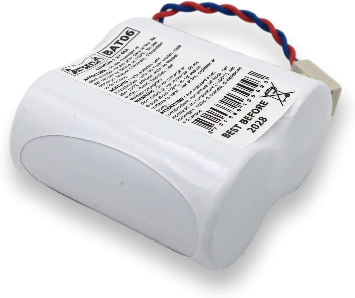 GBC Pila al litio 7,2V 6Ah, pila non ricaricabile al litio 3,6Volt, Pila al litio per LOGISTY con bassa autoscrica