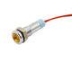 GBC Indicatore LED giallo, indicatore luminoso in metallo, indicatore per pannello, luce di segnalazione, 220V, 7,6x20 mm