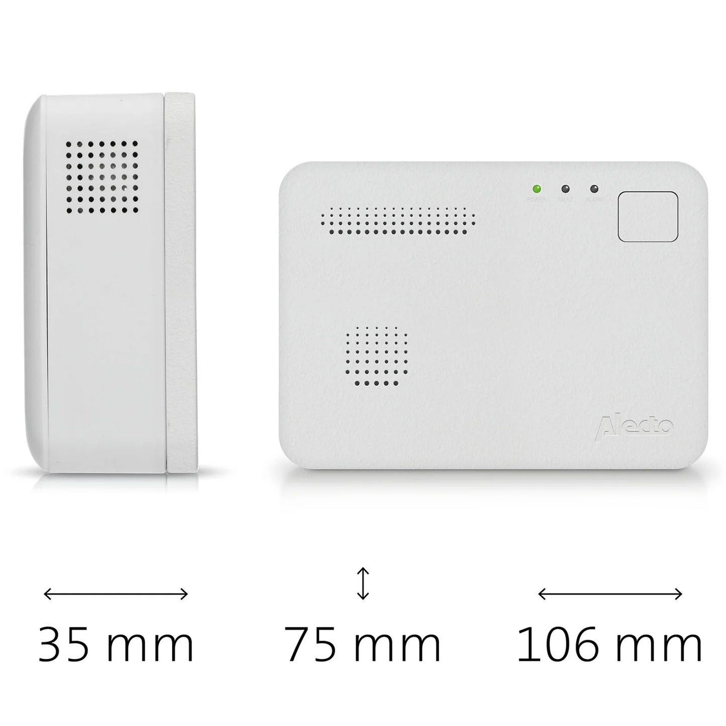 Rilevatore di monossido di carbonio a batteria con allarme e pulsante prova test funzionamento, durata sensore 10 anni, monitoraggio CO, Certificazione EN50291