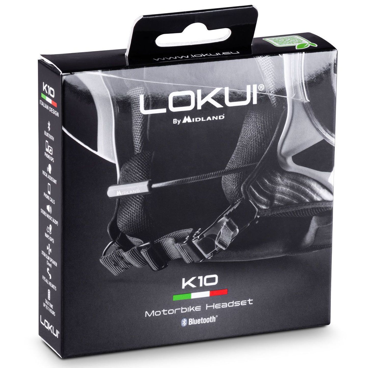 Midland Lokui K10 Cuffie auricolari Bluetooth per casco moto con microfono e riduzione del rumore, adatto a tutti i tipi di caschi, alternativa all' interfono