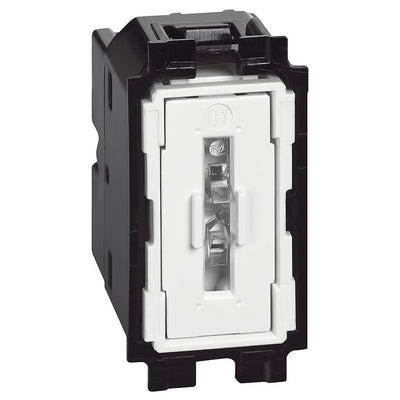 Bticino Living Now K4003 Interruttore con morsetti vite e piastrina, 250V 10A, illuminabile, 1 modulo, controllo illuminazione e altro, completabile con cover della stessa linea