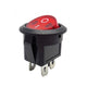 GBC Interruttore bipolare a bilanciere rosso 230V on-off