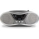 Metronic Lettore CD MP3 digitale, radio DAB+ e FM RDS, radio digitale dab con porta USB, con sveglia, grigia 14x30x23 cm