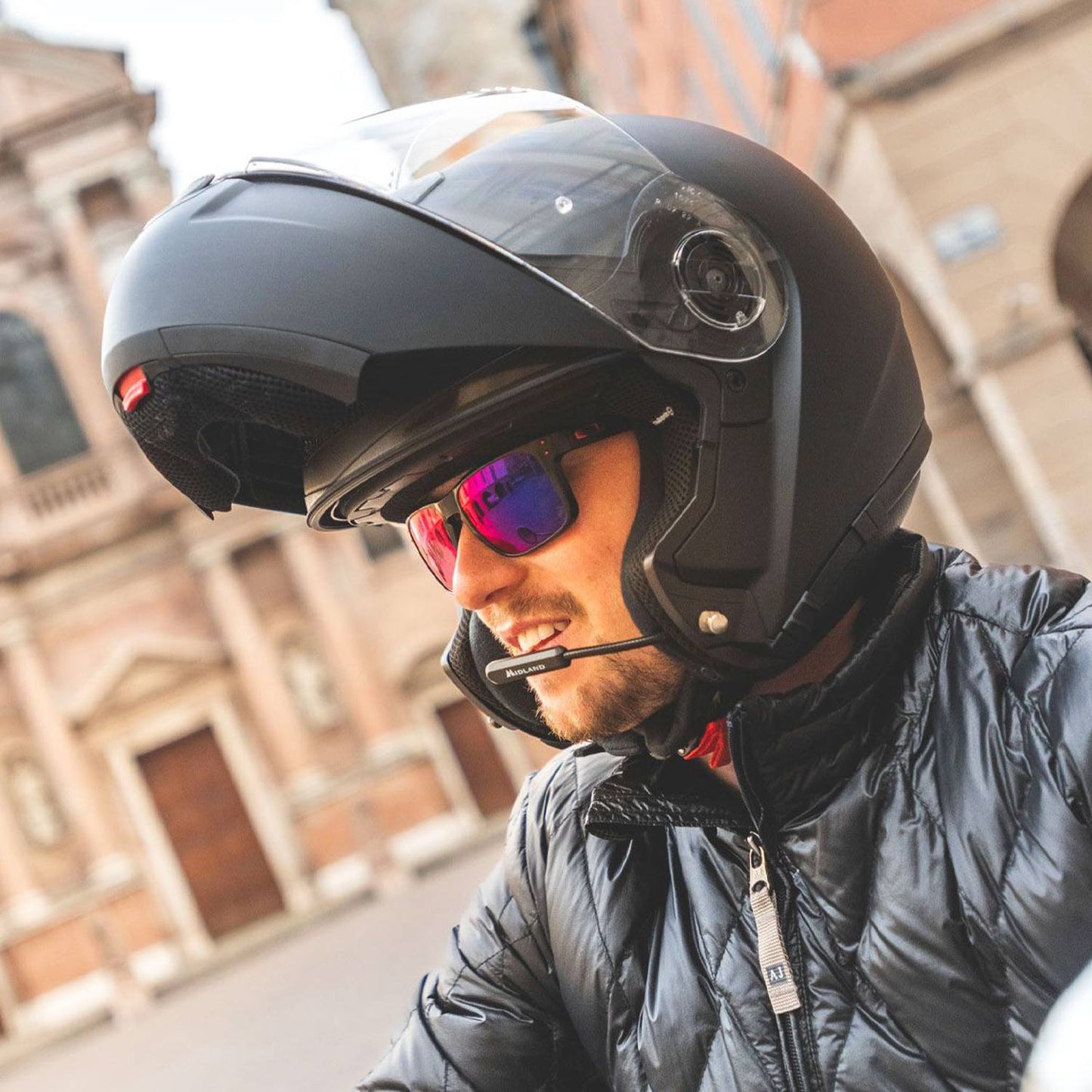 Midland Lokui K10 Cuffie auricolari Bluetooth per casco moto con microfono e riduzione del rumore, adatto a tutti i tipi di caschi, alternativa all' interfono