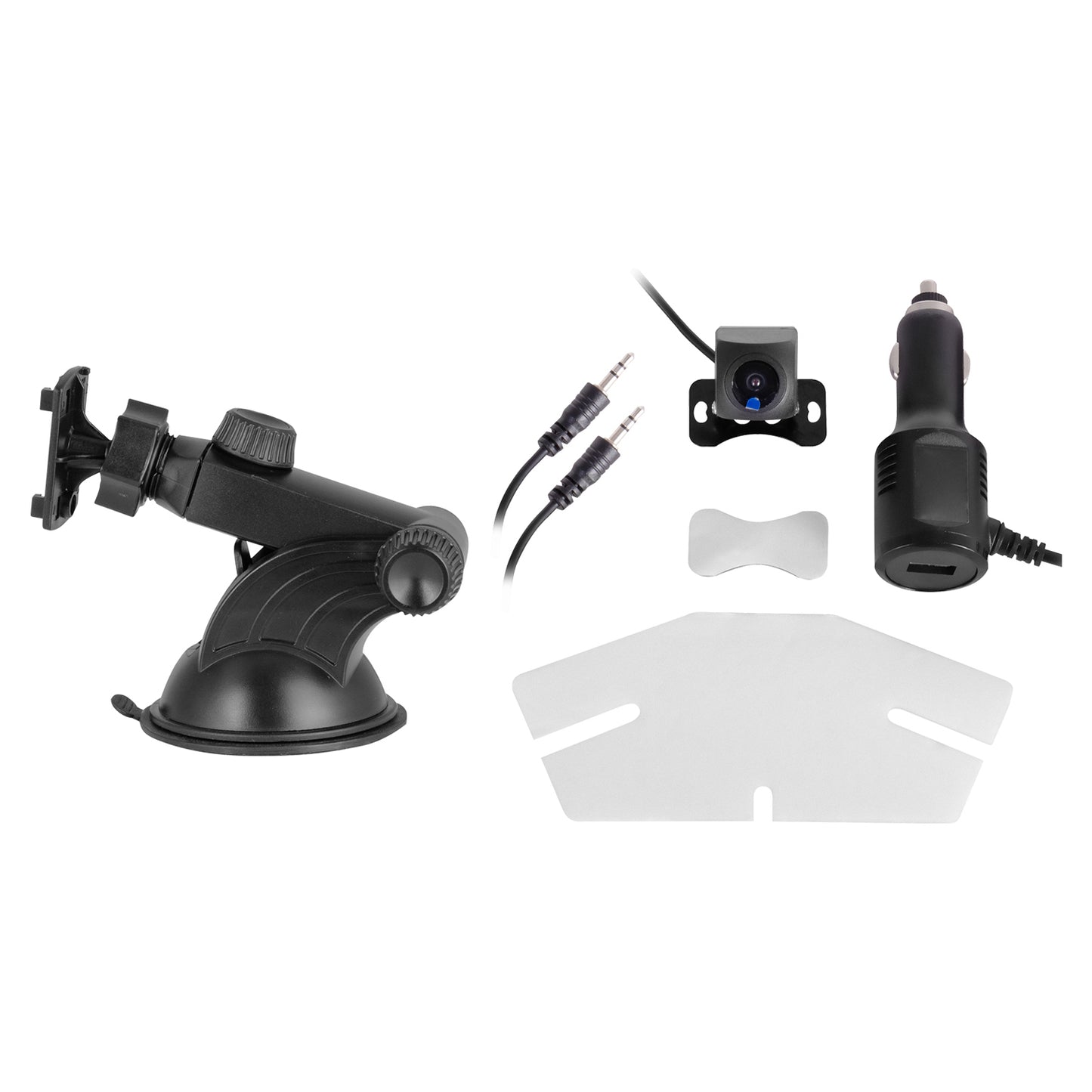 Trevi MDV 1000 Monitor Smart Touchscreen 10" LCD IPS con dashcam 2K integrata e telecamera di parcheggio posteriore, supporto adesivo e a ventosa, compatibile con Android Auto e Apple CarPlay Wireless