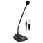 Fonestar Microfono da tavolo a condensatore unidirezionale professionale con interruttore, stelo flessibile, base microfonica da scrivania per conferenze, cavo bilanciato 5m, funzione PTT push to talk