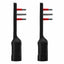 Rosi Emilia Flat Set da 2 Adattatore ultra piatto 90° salva spazio con spina grande 16A e presa 10/16A 2P+T, salvaspazio, sporgenza minima, spessore ridotto, ottimizzazione spazio, 1500W max, nero