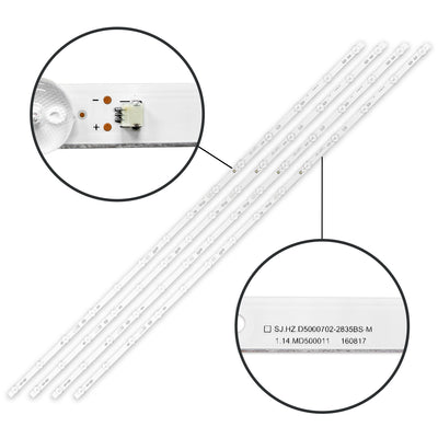 Kit 5 Barre strip 11 LED TV Akai BARLED-AKAI-D5000702 set per manutenzione e riparazione SJ.HZ.D5000702-2835BS-M AKTV5020TSMART