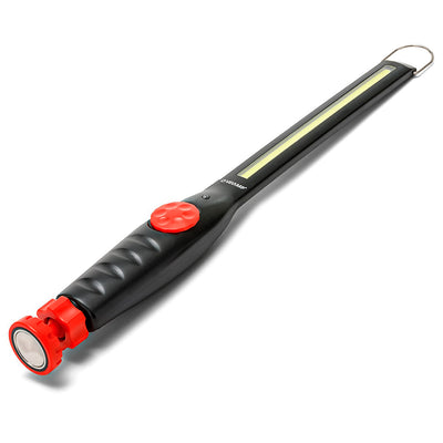 Velamp Lampada da lavoro ricaricabile dimmerabile extra piatta 3W COB LED 150 Lumen con base orientabile magnetica per meccanico auto e moto carrozziere artigiano escursione campeggio