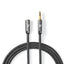 Câble audio stéréo Nedis, jack 3,5 mm mâle et femelle 3,5 mm, plaqué or 5 m