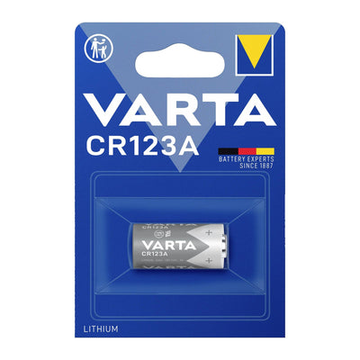 Varta CR123A Batteria al litio 3V, batteria per fotocamera 1430mAh, lunga durata