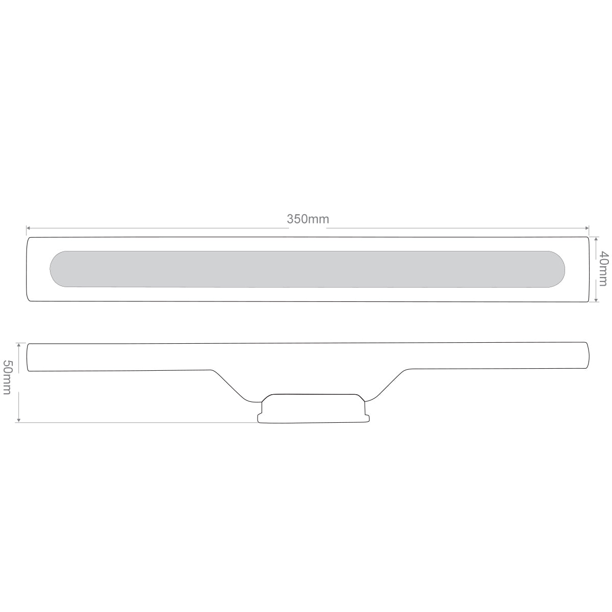 LIFE 6W battery-powered LED lamp with magnetic support, 180 Lumen desk light bar, 4000K rechargeable wall light for wardrobe or warehouse