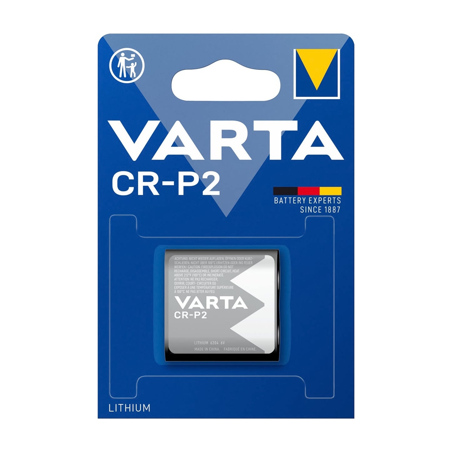 Varta CR-P2 batteria al litio 6V, batteria per fotocamera 1450 mAh, lunga durata
