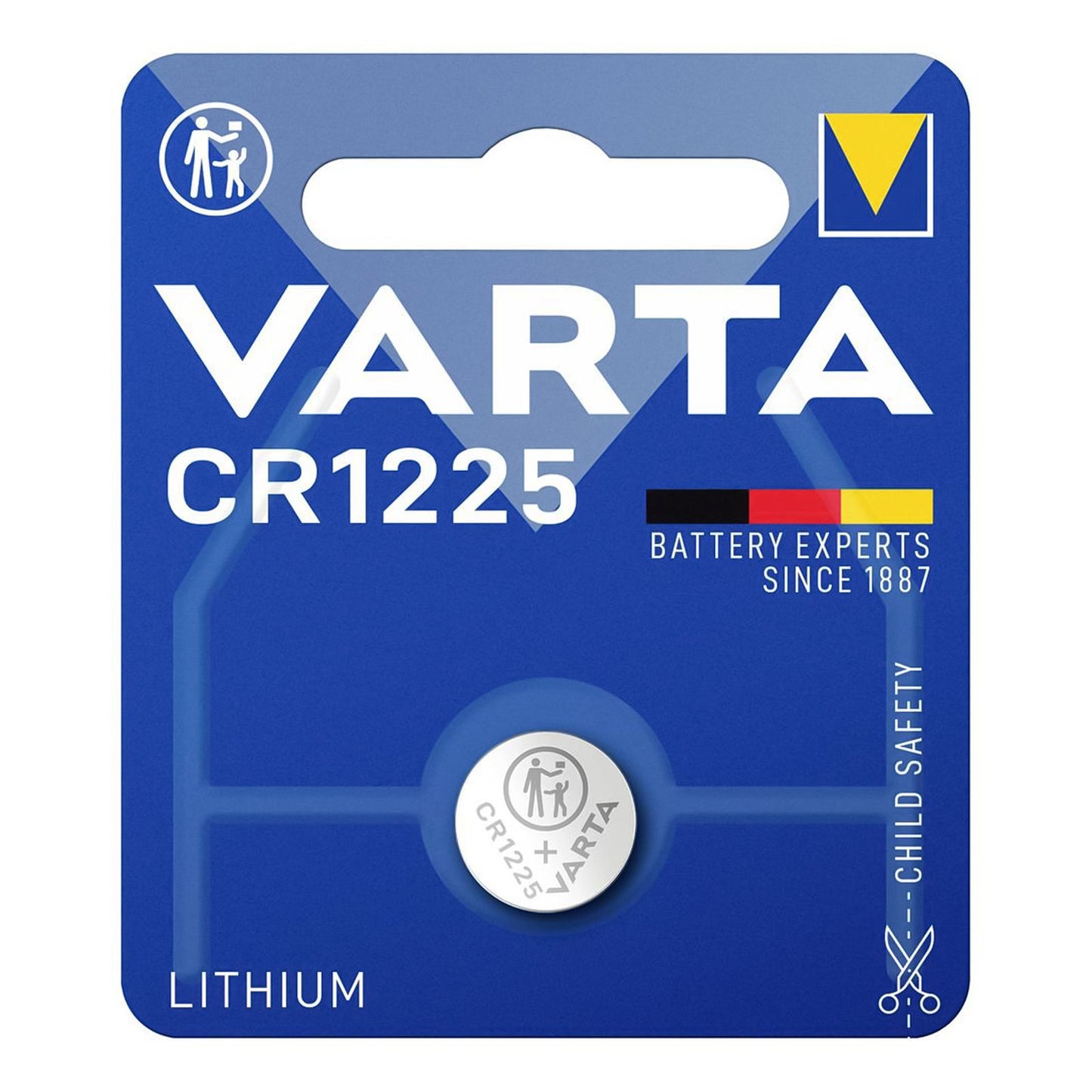 VARTA CR1225 Batteria al litio a bottone 3V, pila piatta, specialistica, diametro 12,5mm